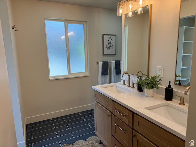 1371 E Skyview Dr, Millcreek, UT 84124 - bathroom with double vanity and tile patterned flooring