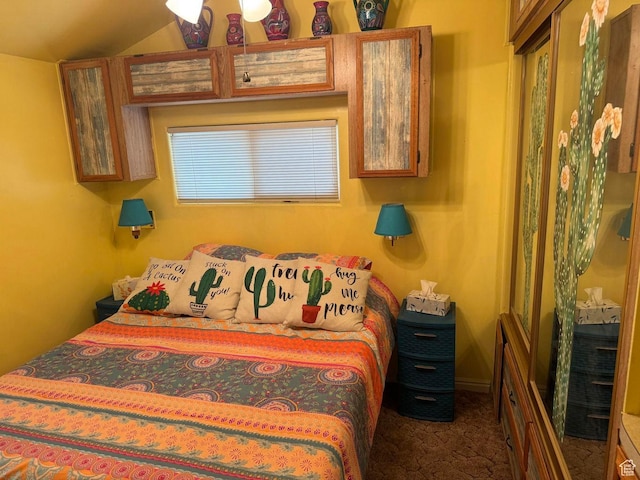 1225 N Dixie Downs Rd Unit 100, St George, UT 84770 - bedroom featuring carpet and lofted ceiling