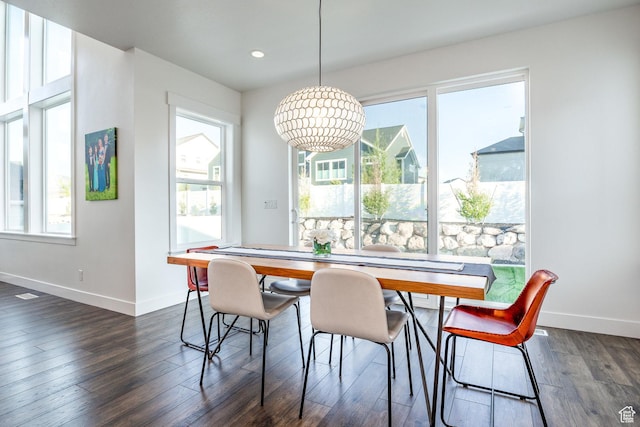 2452 E Lone Hill Dr Unit 324, Draper Ut Cnty, UT 84020 - dining space with dark wood-style floors and recessed lighting