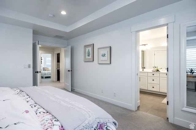 2452 E Lone Hill Dr Unit 324, Draper Ut Cnty, UT 84020 - bedroom featuring light carpet, ensuite bath, and recessed lighting