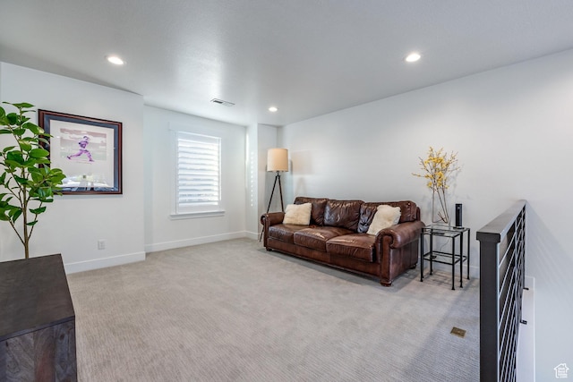 2452 E Lone Hill Dr Unit 324, Draper Ut Cnty, UT 84020 - living area featuring light carpet and recessed lighting
