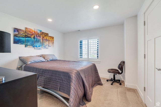 766 S Aspen Cir, Provo, UT 84606 - bedroom featuring light carpet and recessed lighting
