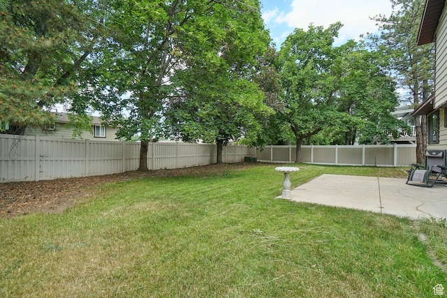 8892 S Flatiron Dr, Sandy, UT 84093 - fenced backyard featuring a patio