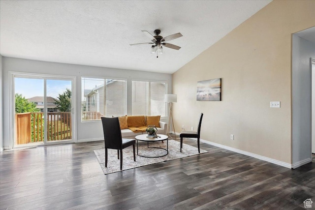 109 E 1875 N, Ogden, UT 84414 - sitting room featuring a ceiling fan, lofted ceiling, and wood finished floors