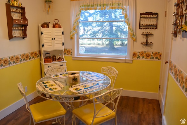 114 W 7th St, Georgetown, ID 83239 - dining space with wood finished floors