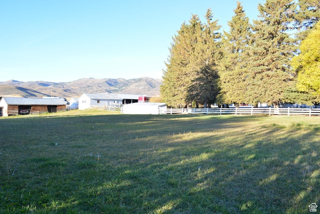 114 W 7th St, Georgetown, ID 83239 - view of yard with a mountain view