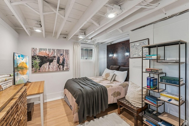 1710 E 900 S, Salt Lake City, UT 84108 - bedroom with wood finished floors and beam ceiling