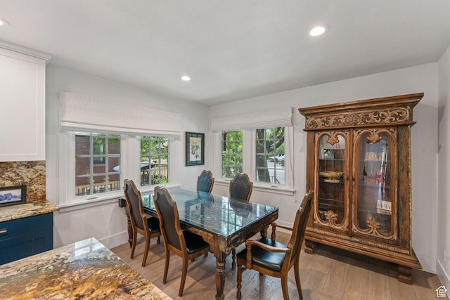 1710 E 900 S, Salt Lake City, UT 84108 - dining area with light wood-style flooring and recessed lighting