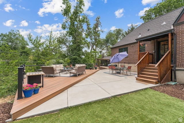 1710 E 900 S, Salt Lake City, UT 84108 - view of patio / terrace with an outdoor living space and a deck