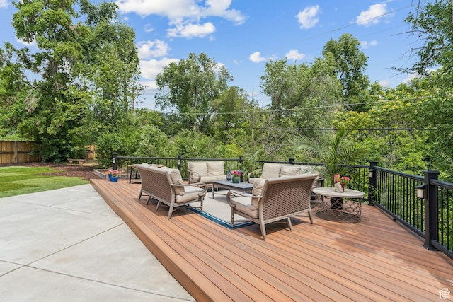 1710 E 900 S, Salt Lake City, UT 84108 - wooden terrace featuring an outdoor hangout area