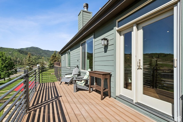 3922 View Pointe Dr, Park City, UT 84098 - wooden deck featuring a mountain view