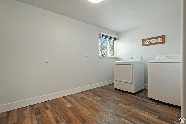 7669 S 1130 E, Midvale, UT 84047 - laundry room with separate washer and dryer and dark wood-type flooring