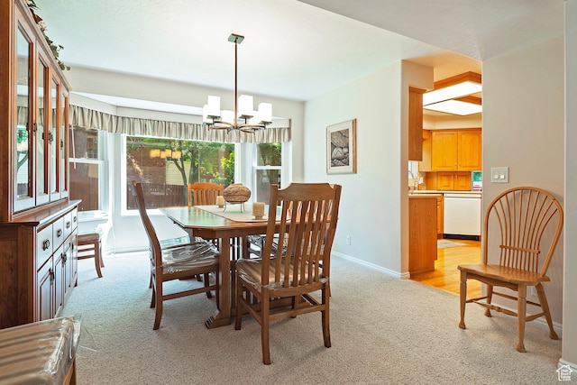 1222 E Big Pine Cir, Sandy, UT 84094 - dining space featuring light carpet and a chandelier