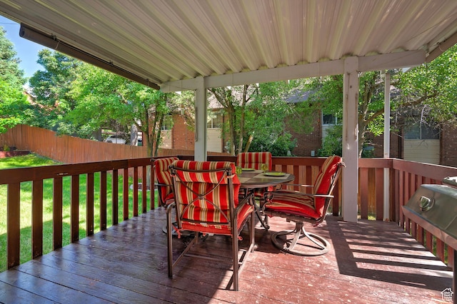 1222 E Big Pine Cir, Sandy, UT 84094 - wooden deck with outdoor dining space