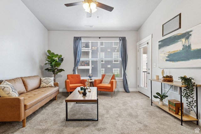 14654 S Bloom Dr W Unit K301, Herriman, UT 84096 - living area featuring carpet floors and a ceiling fan