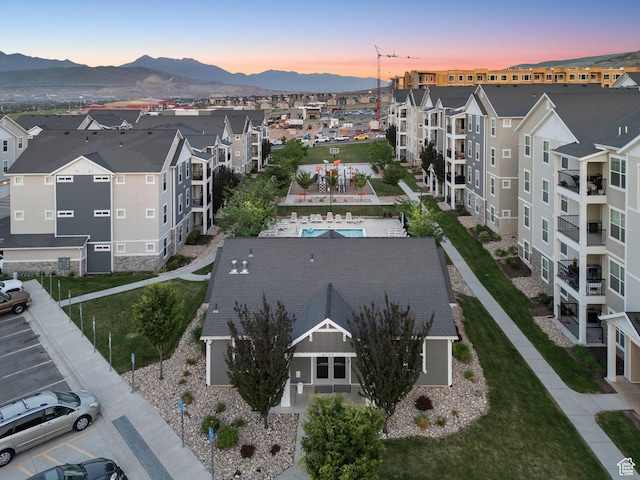 14654 S Bloom Dr W Unit K301, Herriman, UT 84096 - aerial view at dusk of a mountain view