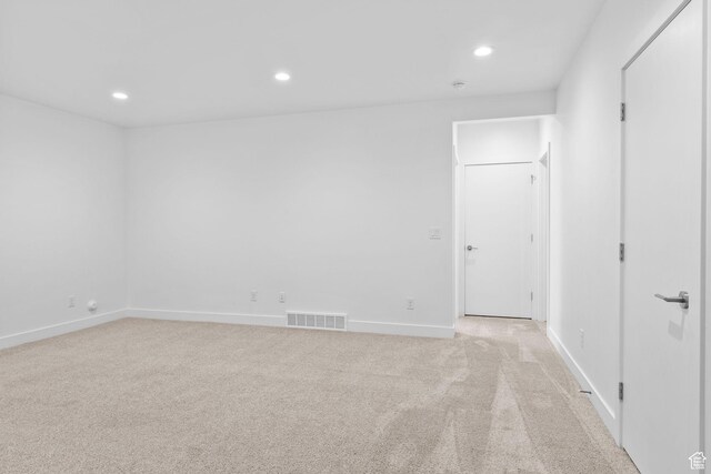 1046 W Albion Meadow Way, Bluffdale, UT 84065 - empty room with light carpet and recessed lighting