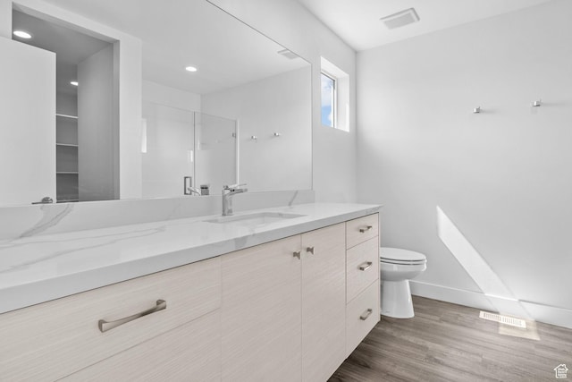1046 W Albion Meadow Way, Bluffdale, UT 84065 - full bathroom with vanity, wood finished floors, and recessed lighting
