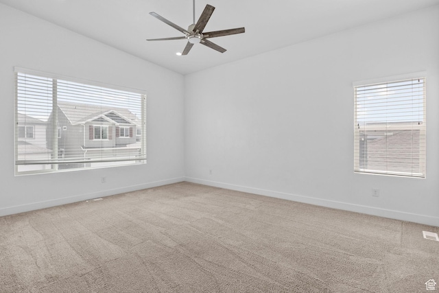 1046 W Albion Meadow Way, Bluffdale, UT 84065 - carpeted empty room featuring vaulted ceiling and ceiling fan
