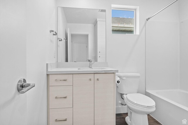 1046 W Albion Meadow Way, Bluffdale, UT 84065 - full bath with vanity, bathtub / shower combination, and wood finished floors