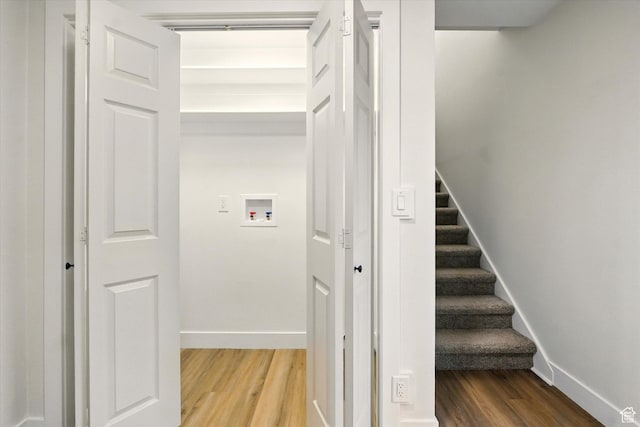 1655 W 2200 S, College Ward, UT 84339 - staircase featuring wood finished floors and baseboards