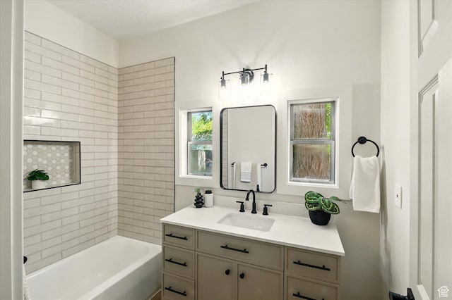 1655 W 2200 S, College Ward, UT 84339 - bathroom featuring vanity and bathtub / shower combination