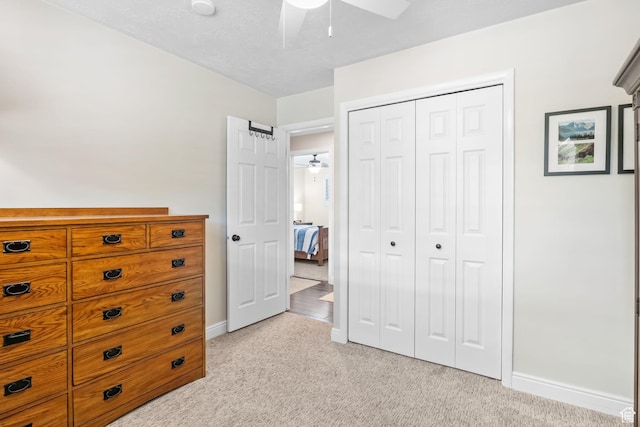 149 E 800 N, Bountiful, UT 84010 - bedroom featuring light carpet, a closet, and a ceiling fan