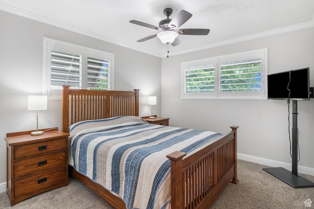 149 E 800 N, Bountiful, UT 84010 - bedroom with carpet, crown molding, and a ceiling fan