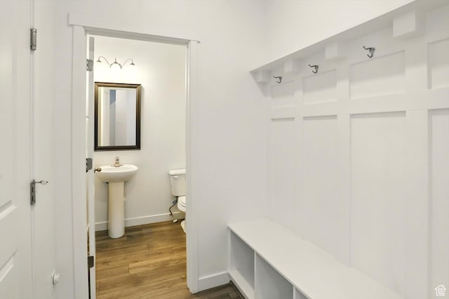 1147 E Fathom Ln, Saratoga Springs, UT 84045 - mudroom with baseboards and wood finished floors