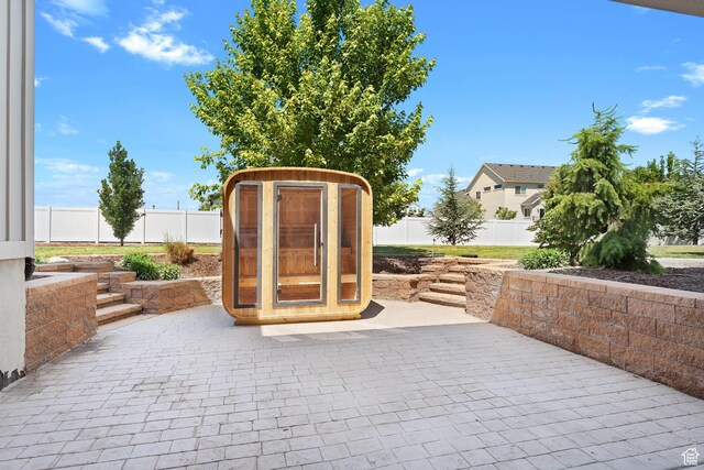 1872 S 250 W, Lehi, UT 84043 - fenced backyard with a patio and a shed