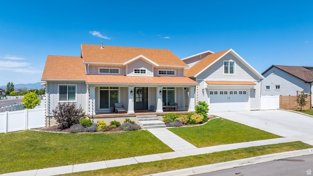 1872 S 250 W, Lehi, UT 84043 - view of front of home with board and batten siding, covered porch, and a standing seam roof