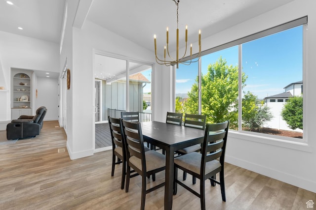 1872 S 250 W, Lehi, UT 84043 - dining space featuring a chandelier, light wood finished floors, and recessed lighting