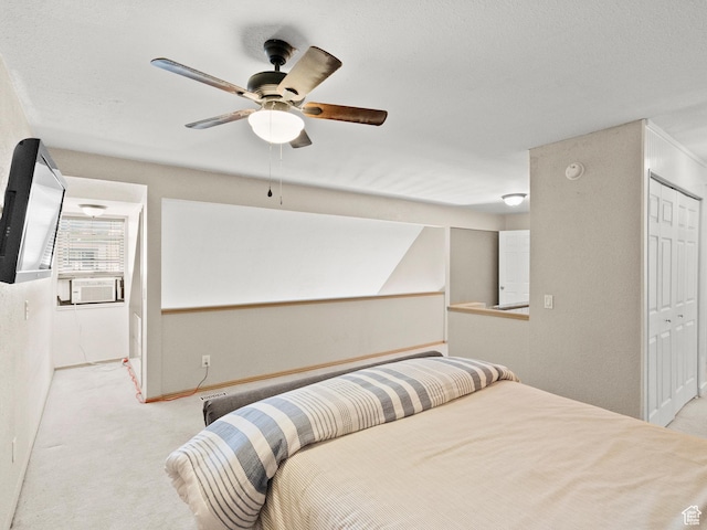 5320 S 570 E Unit L, Salt Lake City, UT 84107 - bedroom with carpet floors, cooling unit, a closet, and a ceiling fan