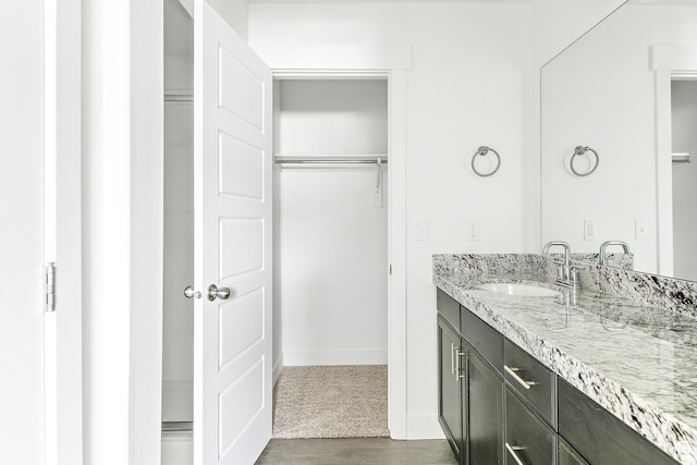 4728 E Lake Corner Dr, Eagle Mountain, UT 84005 - bathroom featuring vanity and wood finished floors