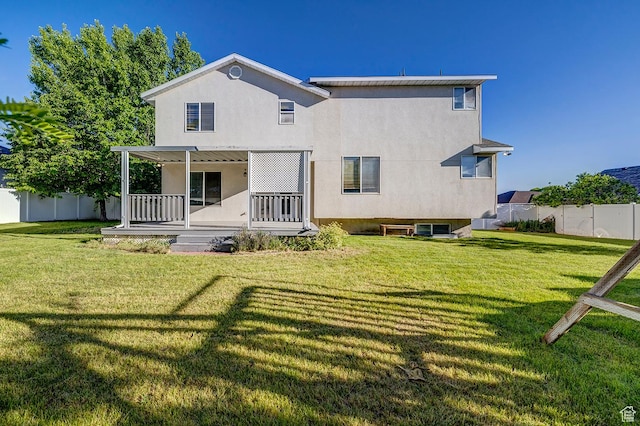 4689 W Nebo Dr S, West Jordan, UT 84088 - rear view of property with covered porch and stucco siding