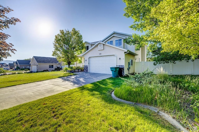 4689 W Nebo Dr S, West Jordan, UT 84088 - traditional-style house featuring stucco siding, a garage, and concrete driveway