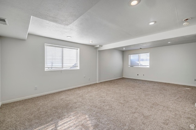 4689 W Nebo Dr S, West Jordan, UT 84088 - carpeted empty room featuring a textured ceiling and recessed lighting
