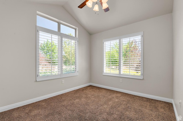 9213 S 2040 W Unit C, West Jordan, UT 84088 - unfurnished room featuring carpet flooring, lofted ceiling, and ceiling fan