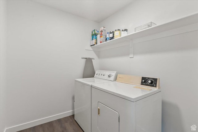 4113 S 3560 W, West Haven, UT 84401 - washroom featuring independent washer and dryer and dark wood-style flooring