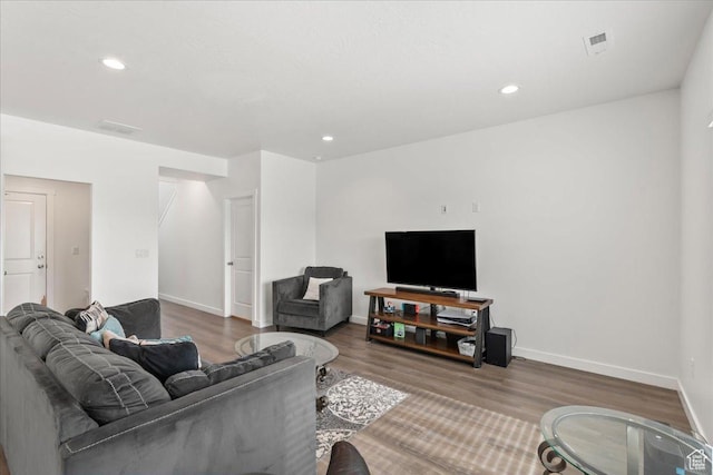 4113 S 3560 W, West Haven, UT 84401 - living room with wood finished floors and recessed lighting