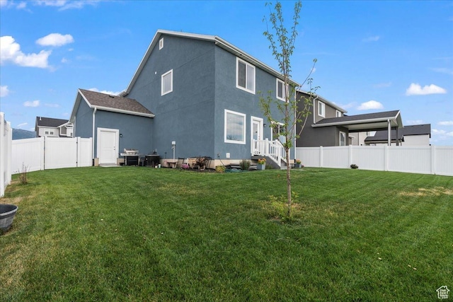 4113 S 3560 W, West Haven, UT 84401 - back of property with a fenced backyard and stucco siding
