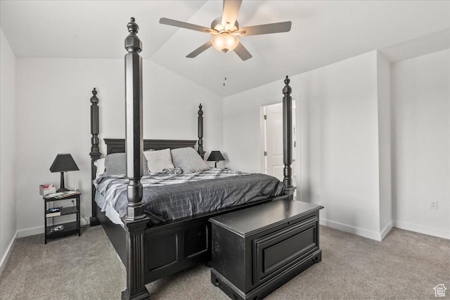4113 S 3560 W, West Haven, UT 84401 - bedroom with light carpet, lofted ceiling, and a ceiling fan