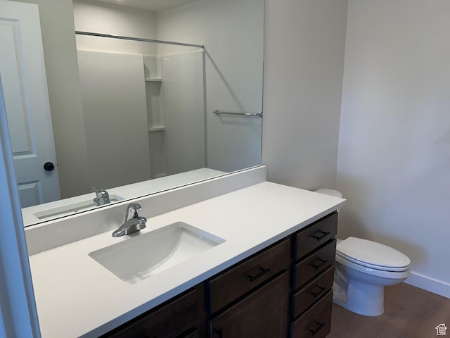 247 E 1825 N Unit 9, North Ogden, UT 84414 - bathroom with vanity, wood finished floors, and a shower