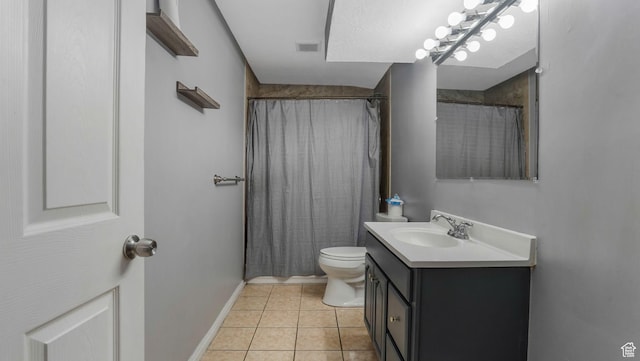 4111 S John Way W, West Valley City, UT 84120 - bathroom featuring vanity, tile patterned flooring, and a shower with curtain
