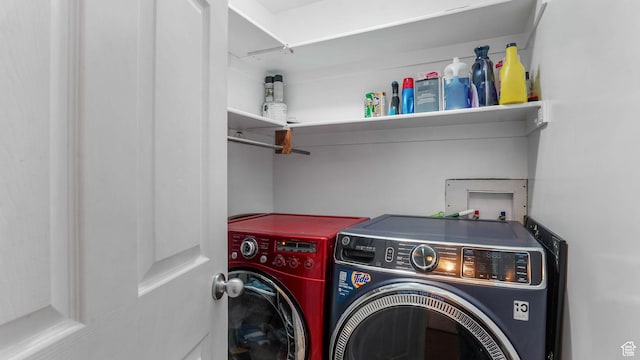 4111 S John Way W, West Valley City, UT 84120 - washroom featuring separate washer and dryer