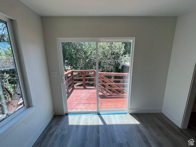 1569 E Boysenberry Cir S, Sandy, UT 84093 - doorway to outside with healthy amount of natural light and wood finished floors