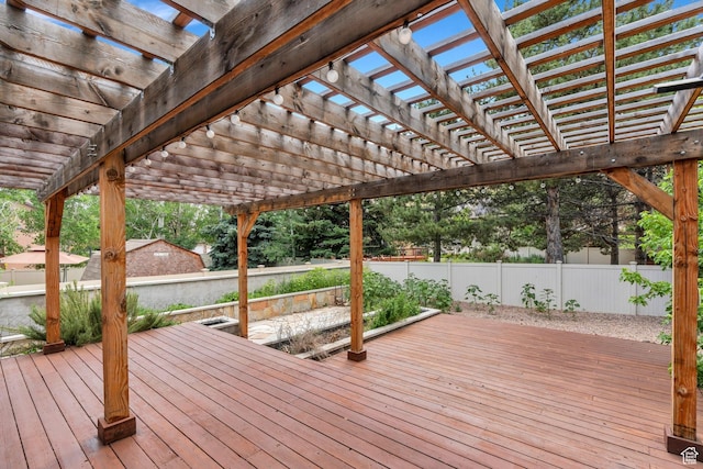 12012 S Hidden Valley Club Dr, Sandy, UT 84092 - wooden deck featuring a fenced backyard and a pergola
