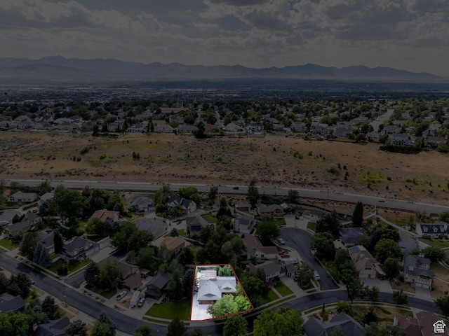 12012 S Hidden Valley Club Dr, Sandy, UT 84092 - aerial overview of property's location with mountains, property parcel outlined, and nearby suburban area