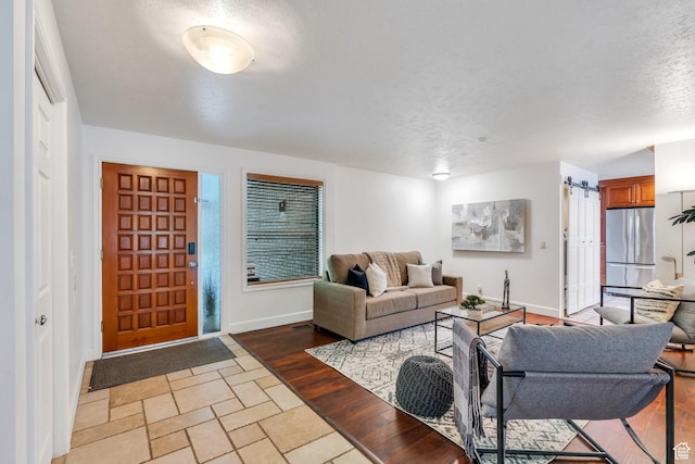 12012 S Hidden Valley Club Dr, Sandy, UT 84092 - living room with a textured ceiling and baseboards