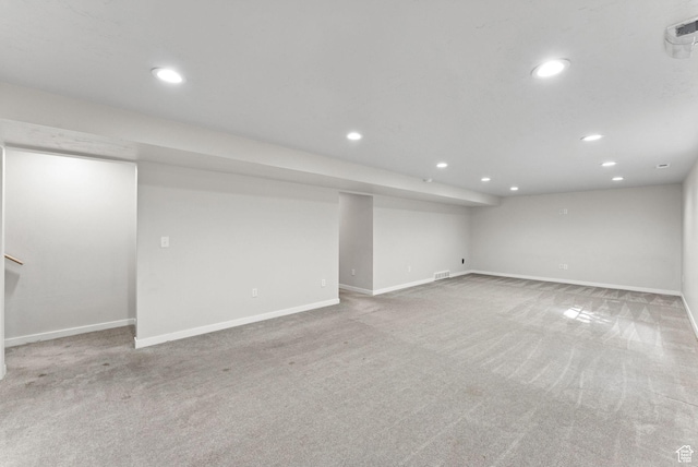 1212 Pinehurst Cir, Farmington, UT 84025 - finished basement featuring carpet and recessed lighting